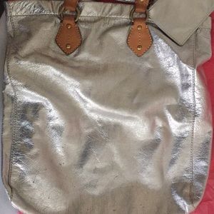 J Crew Silver handbag